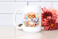 Colorful Watercolor Shiba Inu | Sublimation | Clipart Product Image 2