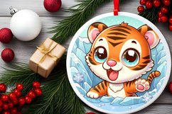 Round Christmas Ornament Sublimation|Clipart Product Image 2