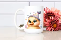 Baby Duck with Party Hat PNG Product Image 2