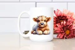 Cute Baby Highland Cow PNG Product Image 2