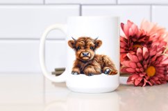 Cute Baby Highland Cow PNG Product Image 2
