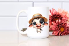 Watercolor Baby Cow Clipart Product Image 2