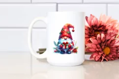Washed Vibrant Christmas Gnome PNG Product Image 2