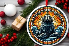 Round Christmas Ornament Sublimation|Clipart Product Image 2