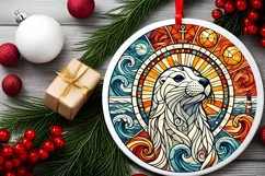 Round Christmas Ornament Sublimation|Clipart Product Image 2