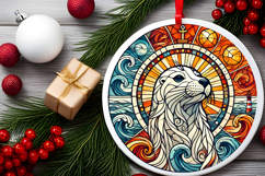 Round Christmass Ornament PNG Product Image 2
