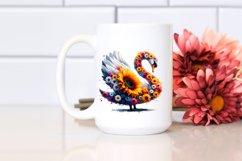 Abstract Swan with Sunflower Body, PNG Product Image 2