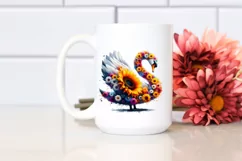 Abstract Swan with Sunflower Body, PNG Product Image 2