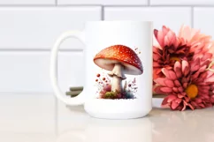 Magical Mushroom Watercolor, PNG Product Image 2