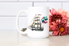 Vintage Sailboat Watercolor Product Image 2