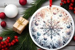 Round Christmas Ornament Sublimation|Clipart Product Image 2