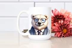 Detailed Watercolor Funny Cute Polar Bear Retro es Product Image 2