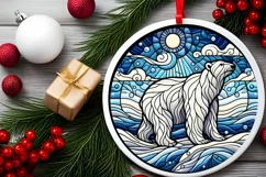 Round Christmas Ornament Sublimation|Clipart Product Image 2