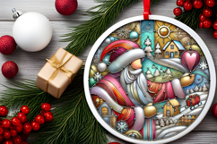Round Christmass Ornament PNG Product Image 2