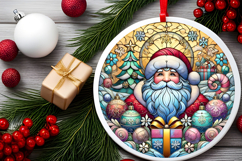 Round Christmass Ornament PNG Product Image 2