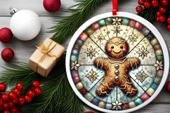 Round Christmas Ornament Sublimation|Clipart Product Image 1