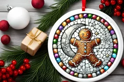 Round Christmas Ornament Sublimation|Clipart Product Image 1