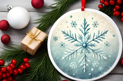 Round Christmass Ornament PNG Product Image 2