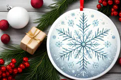Round Christmass Ornament PNG Product Image 2
