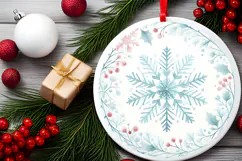 Round Christmass Ornament PNG Product Image 2