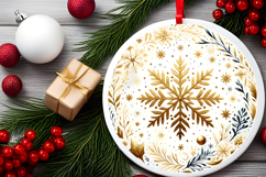 Round Christmass Ornament PNG Product Image 2