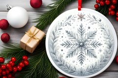 Round Christmas Ornament Sublimation|Clipart Product Image 2