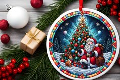 Round Christmas Ornament Sublimation|Clipart Product Image 2