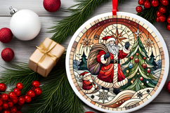 Round Christmass Ornament PNG Product Image 2