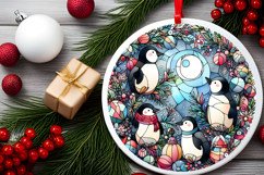 Round Christmass Ornament PNG Product Image 2