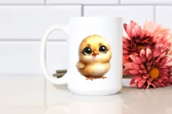 Confused Baby Chick Portrait | Sublimation | Clipart Product Image 2
