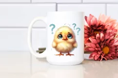 Confused Baby Chick Portrait | Sublimation | Clipart Product Image 2