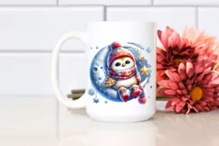 Cute Vibrant Christmass Owl PNG Product Image 2