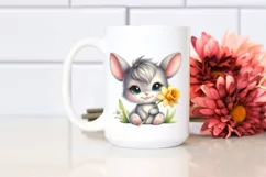 Easter Bunny Egg Flower, Clipart |T-shirt, Mug PNG Product Image 3