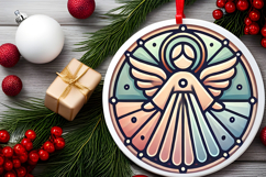Round Christmass Ornament PNG Product Image 2