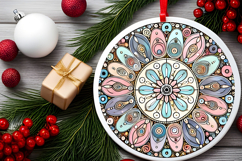 Round Christmass Ornament PNG Product Image 2