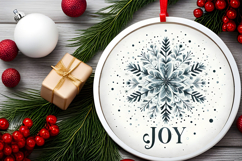 Round Christmass Ornament PNG Product Image 2