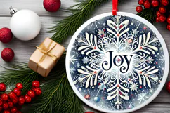 Round Christmass Ornament PNG Product Image 2