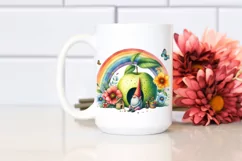 Gnome House with Rainbow and Colorful Flowers Product Image 2