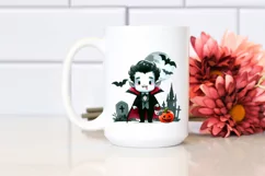 Funny Halloween Clipart with Vampire PNG Product Image 2