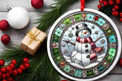 Round Christmass Ornament PNG Product Image 2