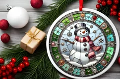 Round Christmas Ornament Sublimation|Clipart Product Image 1