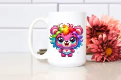 Colorful Small Bear Cartoon | Sublimation | Clipart Product Image 2