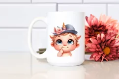 Funny Baby Face Unicorn PNG Product Image 2