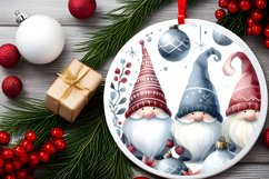 Winter Gnomes Round Ornament PNG Product Image 2