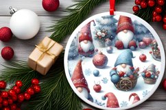 Winter Gnomes Round Ornament PNG Product Image 2
