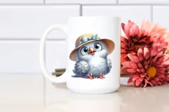 Funny Baby Dove Sun Hat Clipart Product Image 2
