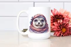 Funny Seal Portrait Smiling - Summer Clipart Product Image 2