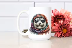 Funny Seal Portrait Smiling - Summer Clipart Product Image 2