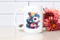 Colorful Unicorn in Mountaineer&#039;s Gear PNG Product Image 2