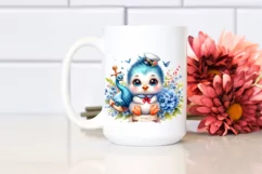 Funny Cute Owl Holding Pizza Slice Clipart Product Image 171